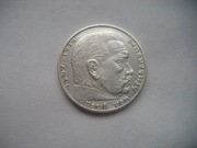 MONETA Niemcy - III Rzesza - 2 Marki 1939 r. HINDENBURG  - Srebro