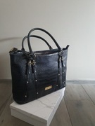 Torebka czarna shopperka krokodyl Paris Hilton 