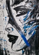 Rozdarta cisza obraz ręcznie malowany 50x70 cm