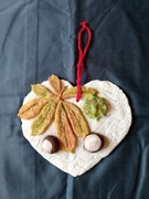 Serce z masy solnej jesienne kasztany 1