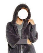 MONNARI kurtka zimowa futerko szara grafit XL 42/44