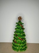 Ręcznie robiona choinka świąteczna z drucików kreatywnych 