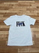 T-shirt Fuck biała