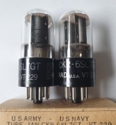6SL7 GT Ken-Rad VT-229 JAN-CKR NOS Wojskowe Para Lampy USA 1940's Tube