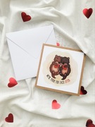 Kartka walentynkowa z wydrami (z kopertą) "we're made for each otter"