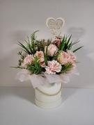 Bukiet, kwiaty, kompozycja, Flower box. Prezent. Rękodzieło!