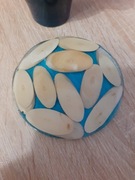 Podkładka pod kubek z żywicy epoksydowej. Plasterki drzewa.