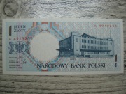 BANKNOT MIASTA POLSKIE 1 ZŁOTY 1990 ROK GDYNIA UNC