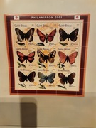 Gwinea Bissau 2001  Mi 1499-507  ark  motyle idealna  pozycja