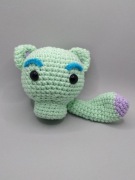 Szydełkowa maskotka grzybek, pistacjowy