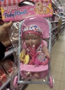 Lalka bobas z wozkiem dla dziewczynki