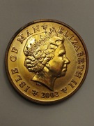 Moneta Wyspa Man 60 pence 2002r. konwerter walut euro -Bardzo Rzadka