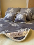 Koc z wełny owczej Merino i polaru (155x200cm)