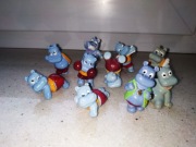 Hipopotamy, Kinder Niespodzianka, Ferrero, Vintage, 10 sztuk