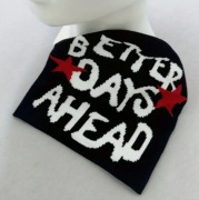 Czapka z motywem "Better Days Ahead", ciepła czapka zimowa w stylu Y2K