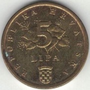 Chorwacja 5 lipa lip 2001 - 18 mm