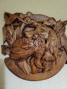 Płaskorzeźba "Pies na polowaniu" 