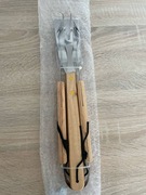 Zestaw narzędzi do grilla Jerss BBQ , 3szt drewniany NOWY