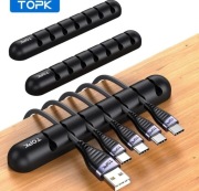 Uchwyt do kabli na biurko 7 gniazd śr 0.5cm 12.5*2*1.5cm