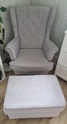 Fotel uszak z podnóżkiem w bardzo dobrym stanie
