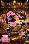 PREMIUM WÓZEK DLA LALEK 2W1 – GONDOLA + SPACERÓWKA