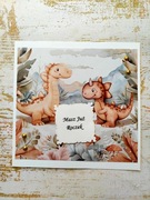 Kartka na Roczek dinozaury 