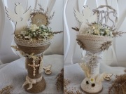 piękny Kielich Komunijny Komunia Dekoracja prezent ozdoba boho rustykalny