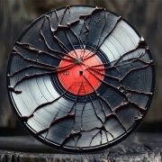 imitacja płyty winylowej gramofonowej jako ozdoba - VINTAGE