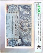 100 Rubli 1916 PMG 45 stan 2+ nie 1918 1919 1944 1946 1947 1948 1965 1916