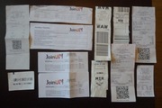 Bilety przejazdowe,  lotnicze, parkingowe.