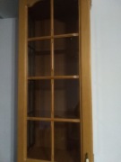 Witryna dębowa, przeszklona