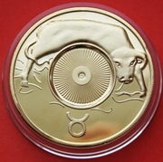 1 Dolar   2003 /ND/ r  -  Cook Island Zodiak - Byk    stan !!!    