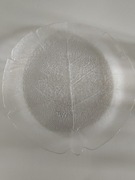 Półmisek szklany w kształcie liścia