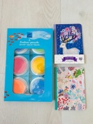 zestaw DJECO Farby akwarelowe, 6 kolorów i zestaw 2 notesików MARTYNA