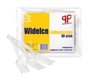 trwale plastikowe widelce 50 szt