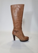 Lasocki kozaki 39 Camel ocieplane kożuchem. Skóra naturalna