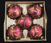 Bombki choinkowe szklane lata 90 - te, retro ozdoby vintage kolorowe bańki