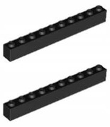 LEGO CEGŁA 1X10 CZARNY (2 SZTUKI)