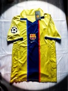 (M) Barcelona Retro Złota Wyjazdowa Koszulka Jersey Liga Mistrzów 2002/03
