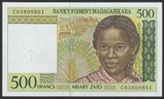 Madagaskar 500 franków 1994 - stan bankowy UNC