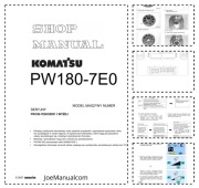 Komatsu PW180-70E Koparka kołowa Instrukcja serwisowa, naprawcza