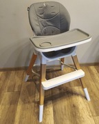 Krzesełko do karmienia 4w1 Lionelo Mona Stone białe drewniane GWARANCJA