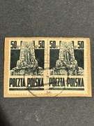 Poczta Polska 1938 – Bitwa pod Grunwaldem – para znaczków ze stemplem