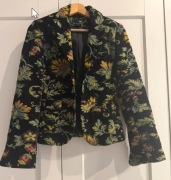 Marynarka gobelinowa żakardowa w kwiatki H&M rozm. 34