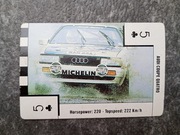 KARTY do gry kolekcjonerskie  - SUPER CARS - AUDI COUPE QUATRO 