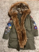 Parka jenot płaszcz 36
