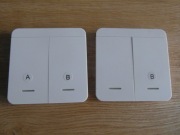 Przycisk podwójny bezprzewodowy włącznik DieseRCbiały 433Mhz do przekaźnika