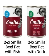 Zestaw Smilla Beef Pot 48x400g (Ryba i Kaczka) - Karma dla kota