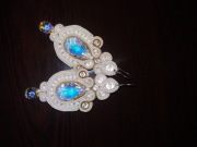 Kolczyki + Bransoletka Swarovski + Soutache 