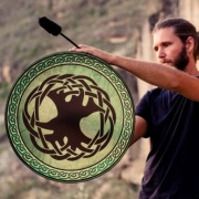 Wegański szamański bęben “Celtic Tree of Life" 20"